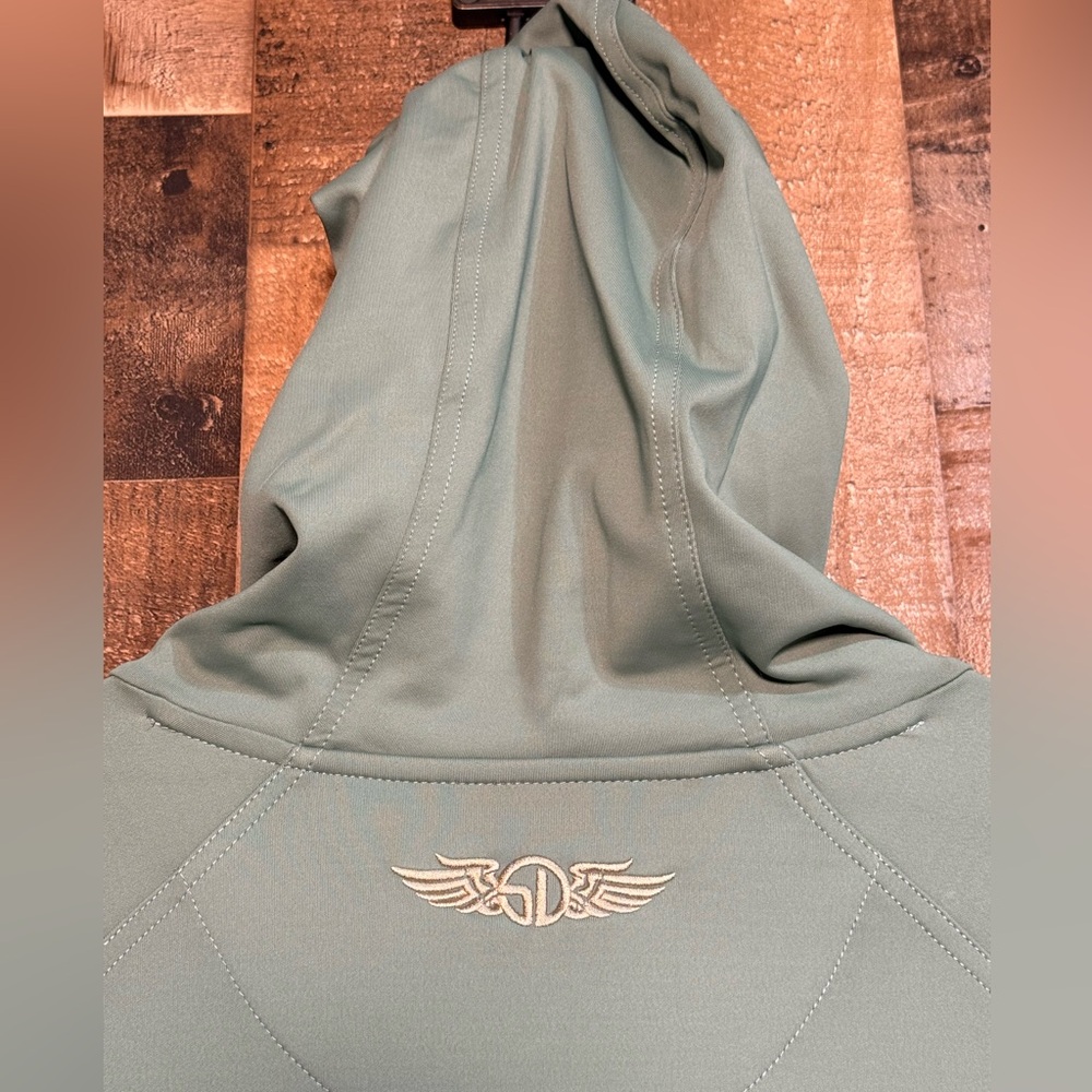 New Nwot Straight Down Men's Green Tan Hoodie Swe… - image 6